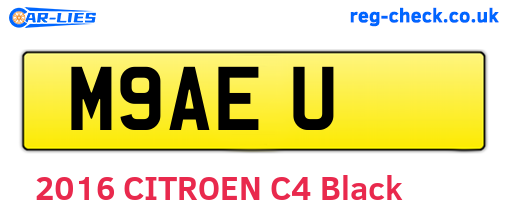 M9AEU are the vehicle registration plates.