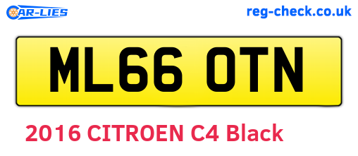 ML66OTN are the vehicle registration plates.