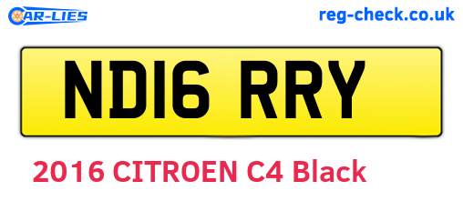 ND16RRY are the vehicle registration plates.
