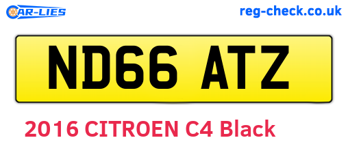 ND66ATZ are the vehicle registration plates.