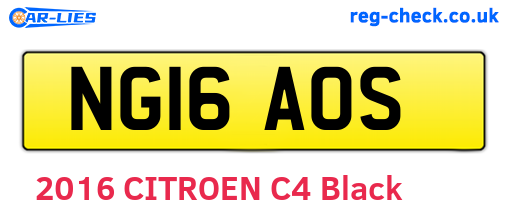 NG16AOS are the vehicle registration plates.
