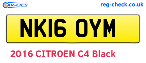 NK16OYM are the vehicle registration plates.