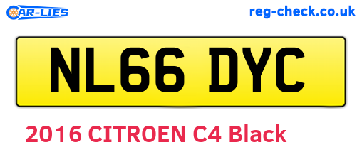 NL66DYC are the vehicle registration plates.