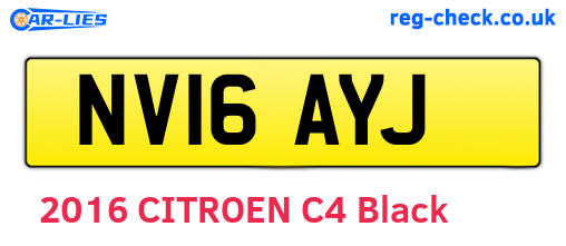 NV16AYJ are the vehicle registration plates.