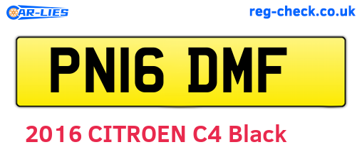 PN16DMF are the vehicle registration plates.