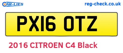 PX16OTZ are the vehicle registration plates.