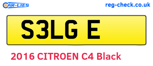 S3LGE are the vehicle registration plates.