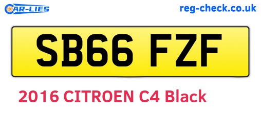SB66FZF are the vehicle registration plates.