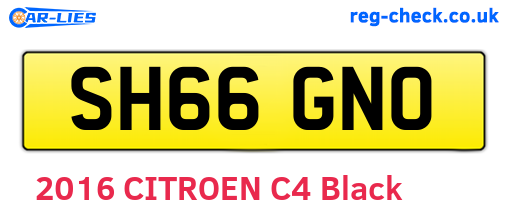 SH66GNO are the vehicle registration plates.