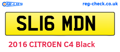 SL16MDN are the vehicle registration plates.