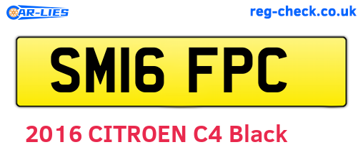 SM16FPC are the vehicle registration plates.