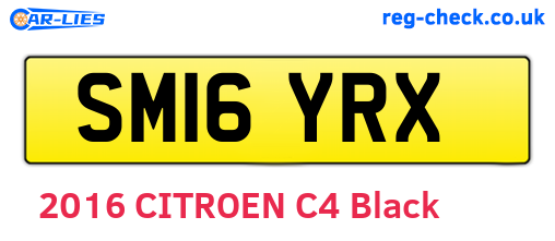 SM16YRX are the vehicle registration plates.