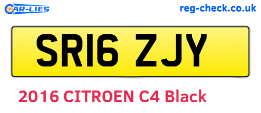 SR16ZJY are the vehicle registration plates.
