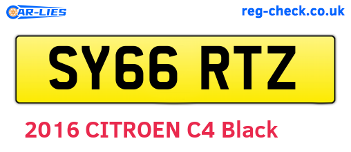 SY66RTZ are the vehicle registration plates.
