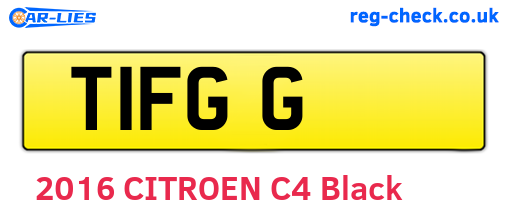 T1FGG are the vehicle registration plates.