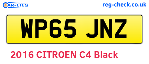 WP65JNZ are the vehicle registration plates.