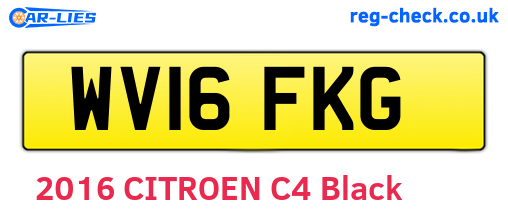WV16FKG are the vehicle registration plates.