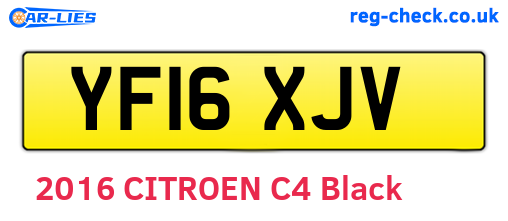YF16XJV are the vehicle registration plates.