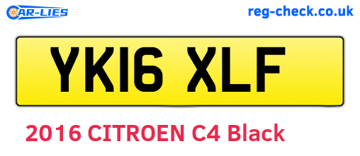 YK16XLF are the vehicle registration plates.