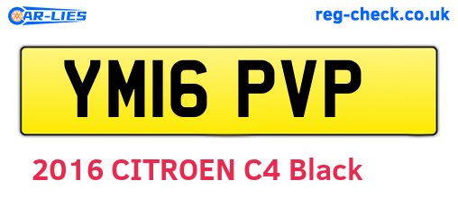 YM16PVP are the vehicle registration plates.