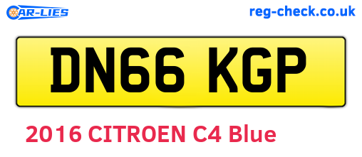 DN66KGP are the vehicle registration plates.