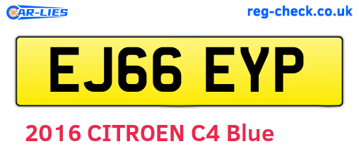 EJ66EYP are the vehicle registration plates.