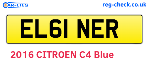 EL61NER are the vehicle registration plates.