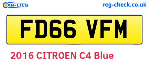 FD66VFM are the vehicle registration plates.