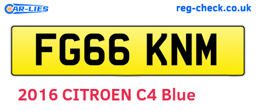 FG66KNM are the vehicle registration plates.