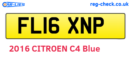 FL16XNP are the vehicle registration plates.