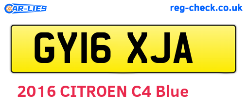 GY16XJA are the vehicle registration plates.