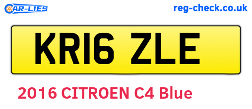 KR16ZLE are the vehicle registration plates.
