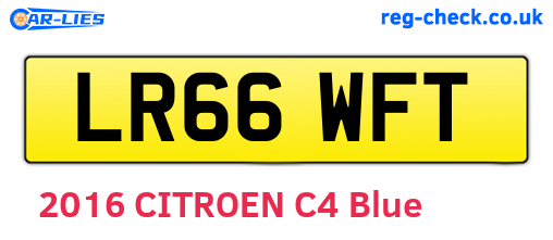 LR66WFT are the vehicle registration plates.
