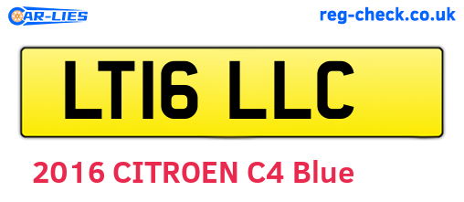 LT16LLC are the vehicle registration plates.
