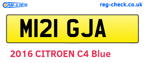 M121GJA are the vehicle registration plates.