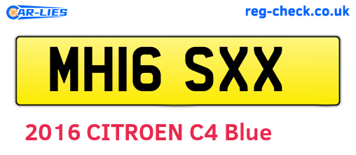 MH16SXX are the vehicle registration plates.