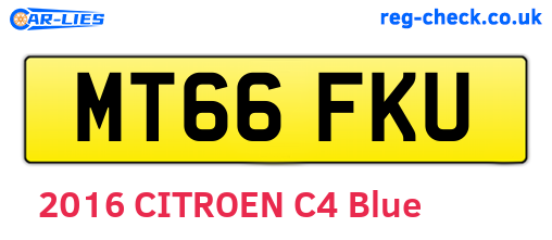 MT66FKU are the vehicle registration plates.
