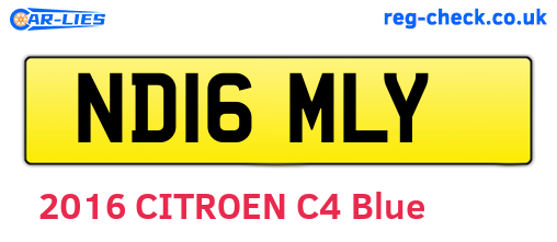 ND16MLY are the vehicle registration plates.