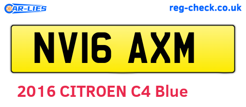 NV16AXM are the vehicle registration plates.