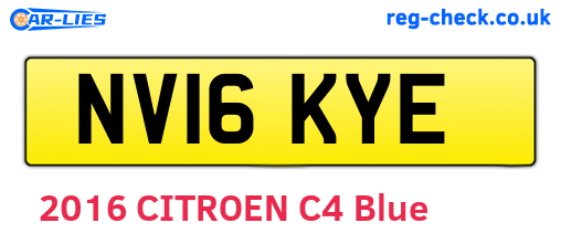 NV16KYE are the vehicle registration plates.