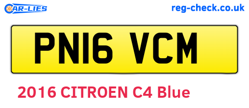 PN16VCM are the vehicle registration plates.