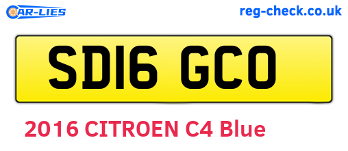 SD16GCO are the vehicle registration plates.