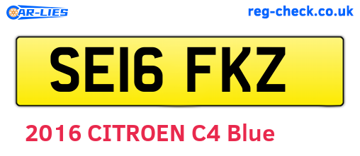 SE16FKZ are the vehicle registration plates.