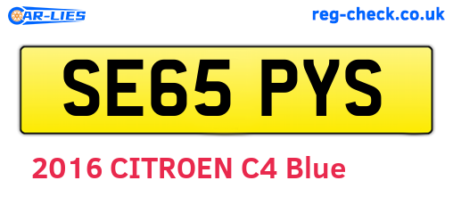 SE65PYS are the vehicle registration plates.