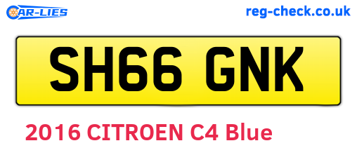 SH66GNK are the vehicle registration plates.