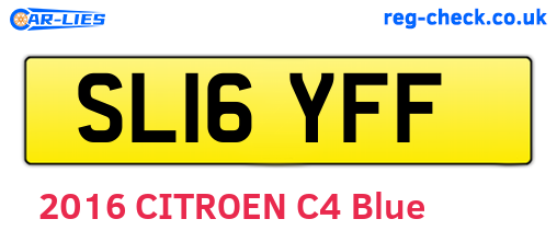 SL16YFF are the vehicle registration plates.
