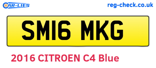 SM16MKG are the vehicle registration plates.