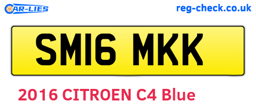SM16MKK are the vehicle registration plates.