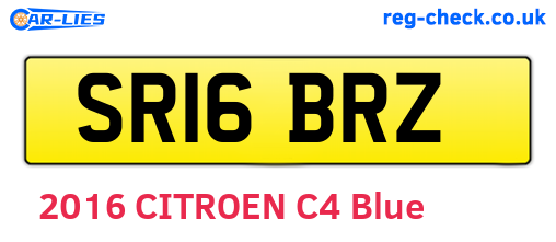 SR16BRZ are the vehicle registration plates.