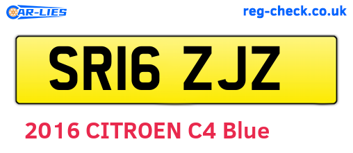 SR16ZJZ are the vehicle registration plates.